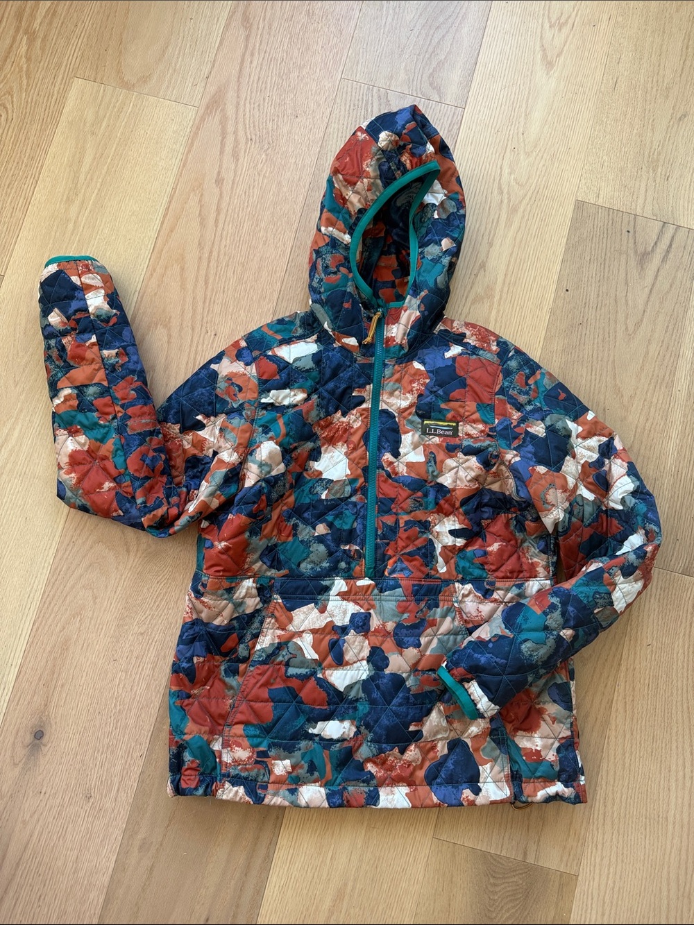 LL bean primaloft insulated hooded pullover